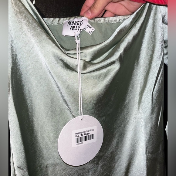 Princess Polly mini dress sage new w/ tags - Picture 4 of 4